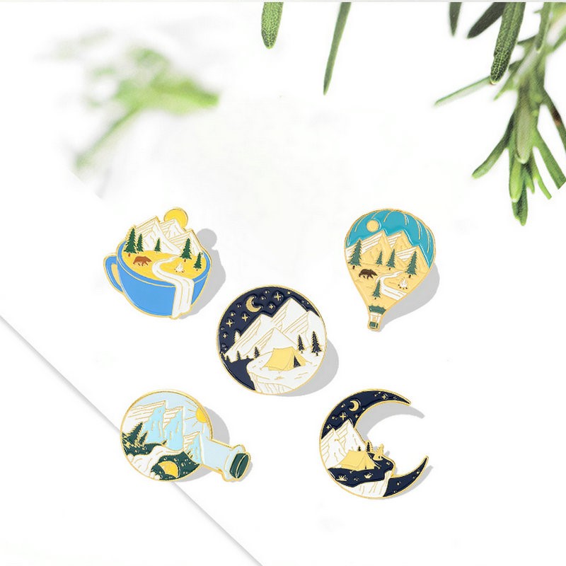 Outdoor Adventure With Kids - Berkemah Petualangan Enamel Pin Kustom Luar