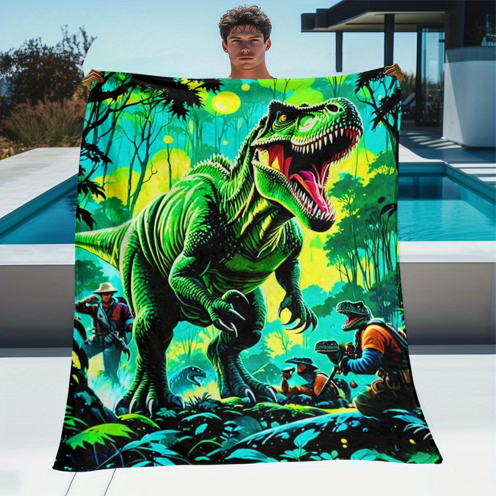 Outdoor Adventure With Kids - Selimut Bulu Dinosaurus T Rex Petualangan