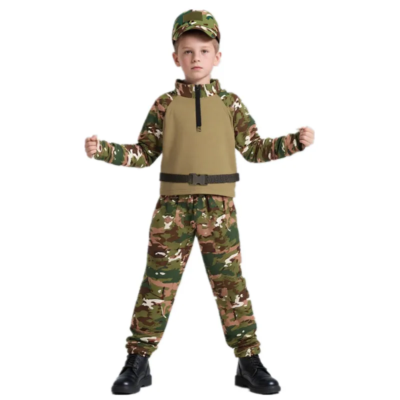 Outdoor Adventure With Kids - Pakaian Katak Kamuflase Anak-anak Dewasa Kostum