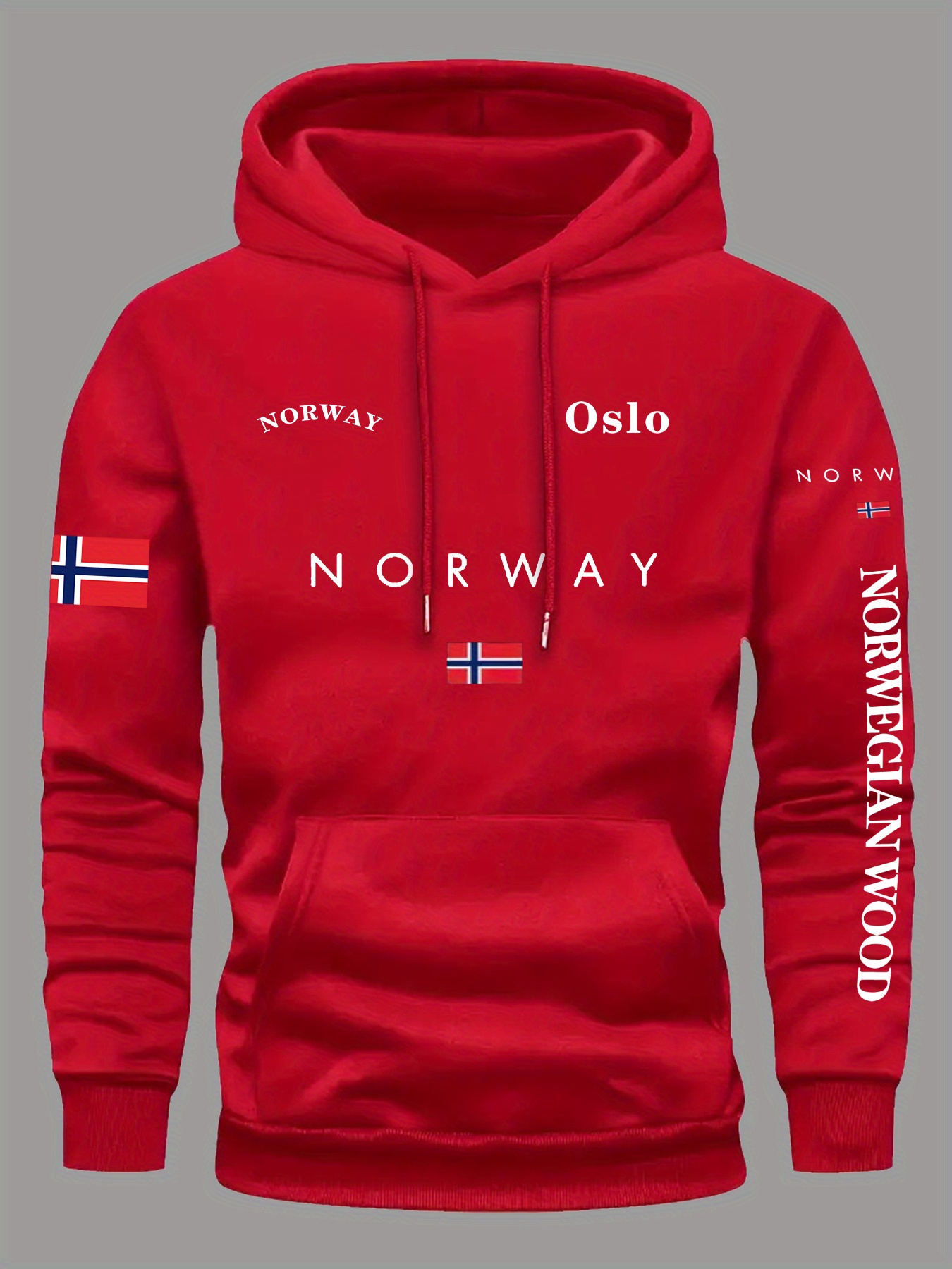 Hoodie Bendera NORWAY Pria Wan - Outdoor Adventure Outfit ulasan dan harga