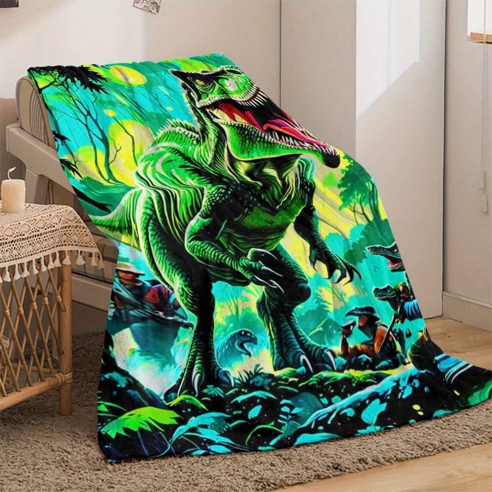 Selimut Bulu Dinosaurus T Rex  - Outdoor Adventure With Kids ulasan dan harga